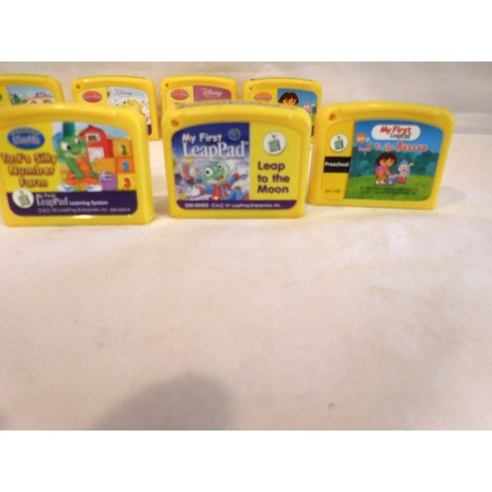 LeapFrog My First LeapPad Cartridges Games Disney Dora Tods Leap to moon 7 games